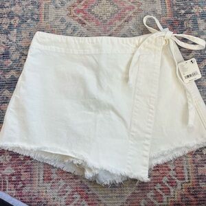 x We The Free Emmy Denim Skort in White